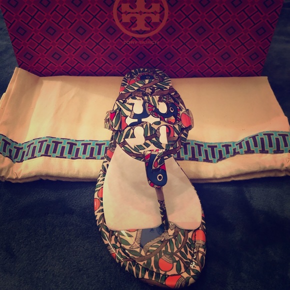 Tory Burch Shoes - Tory Burch- Miller Printed Patent Leather Sandals
